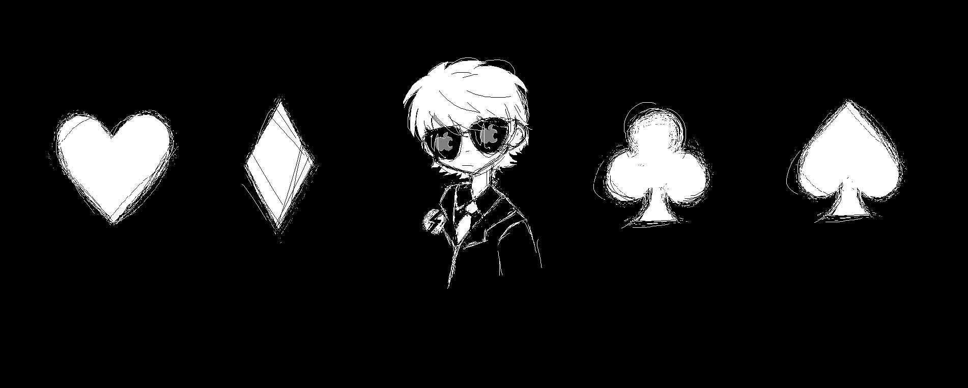 dave strider from homestuck in his four aces suit